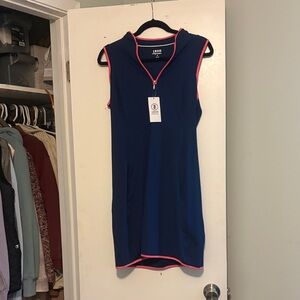 Izod Navy Blue Dress with Pink Trim